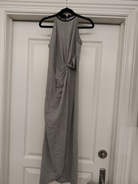 River Island Grey Knot-Detail Maxi Dress